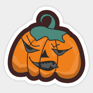 Halloween Pumpkin Face Sticker